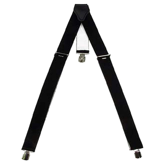 Suspenders, black, with metal clips
